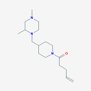 1-(4-((2,4-Dimethylpiperazin-1-yl)methyl)piperidin-1-yl)pent-4-en-1-one