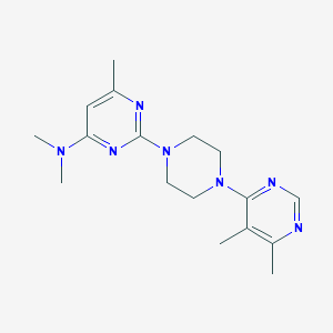 2-[4-(5,6-dimethylpyrimidin-4-yl)piperazin-1-yl]-N,N,6-trimethylpyrimidin-4-amine