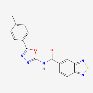 molecular formula C16H11N5O2S B2899057 N-(5-(p-tolyl)-1,3,4-oxadiazol-2-yl)benzo[c][1,2,5]thiadiazole-5-carboxamide CAS No. 1202998-03-5