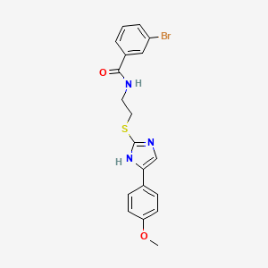 3-bromo-N-(2-((5-(4-methoxyphenyl)-1H-imidazol-2-yl)thio)ethyl)benzamide