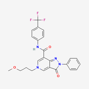 5-(3-methoxypropyl)-3-oxo-2-phenyl-N-(4-(trifluoromethyl)phenyl)-3,5-dihydro-2H-pyrazolo[4,3-c]pyridine-7-carboxamide