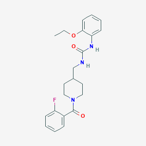 molecular formula C22H26FN3O3 B2899066 1-(2-Ethoxyphenyl)-3-((1-(2-fluorobenzoyl)piperidin-4-yl)methyl)urea CAS No. 1235108-11-8