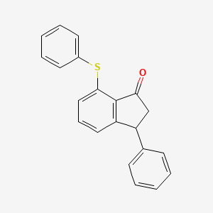 3-Phenyl-7-(phenylsulfanyl)-1-indanone