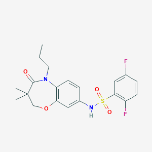 N-(3,3-dimethyl-4-oxo-5-propyl-2,3,4,5-tetrahydrobenzo[b][1,4]oxazepin-8-yl)-2,5-difluorobenzenesulfonamide