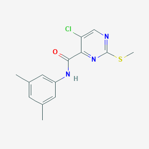 molecular formula C14H14ClN3OS B2899073 5-chloro-N-(3,5-dimethylphenyl)-2-methylsulfanylpyrimidine-4-carboxamide CAS No. 898646-69-0