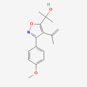 molecular formula C16H19NO3 B2899074 2-[3-(4-Methoxyphenyl)-4-(1-methylvinyl)isoxazol-5-yl]propan-2-ol CAS No. 890092-95-2