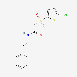 2-[(5-chlorothiophen-2-yl)sulfonyl]-N-(2-phenylethyl)acetamide