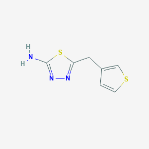 molecular formula C7H7N3S2 B2899076 5-(Thiophen-3-ylmethyl)-1,3,4-thiadiazol-2-amine CAS No. 400740-51-4