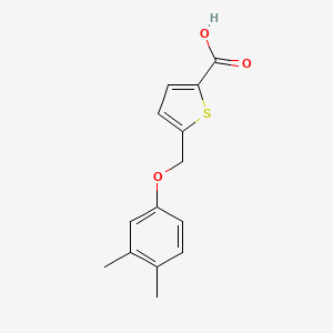 molecular formula C14H14O3S B2899077 5-[(3,4-Dimethylphenoxy)methyl]thiophene-2-carboxylic acid CAS No. 934080-82-7