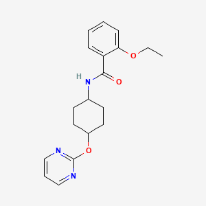 molecular formula C19H23N3O3 B2899079 2-ethoxy-N-((1r,4r)-4-(pyrimidin-2-yloxy)cyclohexyl)benzamide CAS No. 2034400-32-1