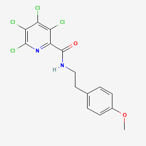 molecular formula C15H12Cl4N2O2 B2899081 3,4,5,6-tetrachloro-N-[2-(4-methoxyphenyl)ethyl]pyridine-2-carboxamide CAS No. 1037943-19-3