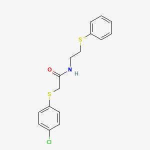 2-[(4-chlorophenyl)sulfanyl]-N-[2-(phenylsulfanyl)ethyl]acetamide