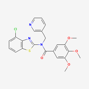 N-(4-chloro-1,3-benzothiazol-2-yl)-3,4,5-trimethoxy-N-[(pyridin-3-yl)methyl]benzamide