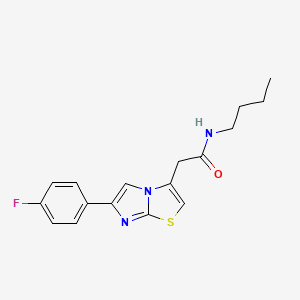molecular formula C17H18FN3OS B2899086 N-butyl-2-(6-(4-fluorophenyl)imidazo[2,1-b]thiazol-3-yl)acetamide CAS No. 897463-71-7
