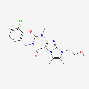 3-(3-chlorobenzyl)-8-(2-hydroxyethyl)-1,6,7-trimethyl-1H-imidazo[2,1-f]purine-2,4(3H,8H)-dione