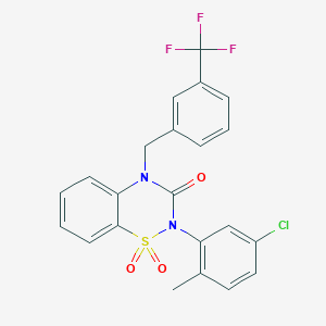 2-(5-chloro-2-methylphenyl)-4-(3-(trifluoromethyl)benzyl)-2H-benzo[e][1,2,4]thiadiazin-3(4H)-one 1,1-dioxide