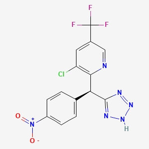 3-chloro-2-[(4-nitrophenyl)(1H-1,2,3,4-tetraazol-5-yl)methyl]-5-(trifluoromethyl)pyridine