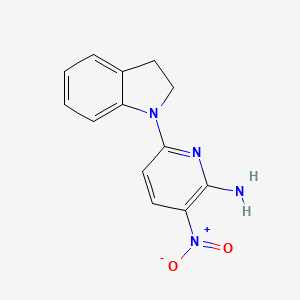 6-(2,3-dihydro-1H-indol-1-yl)-3-nitropyridin-2-amine