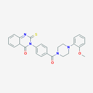 3-{4-[4-(2-Methoxyphenyl)piperazine-1-carbonyl]phenyl}-2-sulfanylidene-1,2,3,4-tetrahydroquinazolin-4-one