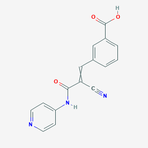 3-{2-Cyano-2-[(pyridin-4-yl)carbamoyl]eth-1-en-1-yl}benzoic acid