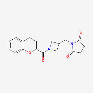 1-{[1-(3,4-dihydro-2H-1-benzopyran-2-carbonyl)azetidin-3-yl]methyl}pyrrolidine-2,5-dione