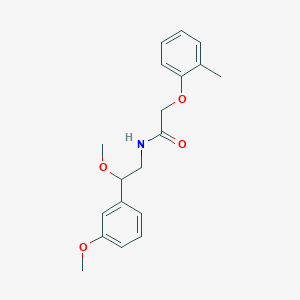 molecular formula C19H23NO4 B2899100 N-(2-methoxy-2-(3-methoxyphenyl)ethyl)-2-(o-tolyloxy)acetamide CAS No. 1797722-94-1