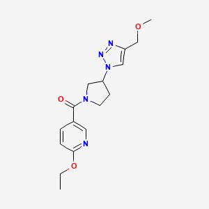 2-ethoxy-5-{3-[4-(methoxymethyl)-1H-1,2,3-triazol-1-yl]pyrrolidine-1-carbonyl}pyridine