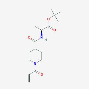 Tert-butyl (2S)-2-[(1-prop-2-enoylpiperidine-4-carbonyl)amino]propanoate