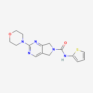 2-morpholino-N-(thiophen-2-yl)-5,7-dihydro-6H-pyrrolo[3,4-d]pyrimidine-6-carboxamide