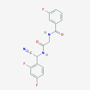 N-[cyano(2,4-difluorophenyl)methyl]-2-[(3-fluorophenyl)formamido]acetamide