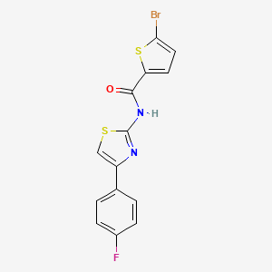 molecular formula C14H8BrFN2OS2 B2899116 5-bromo-N-(4-(4-fluorophenyl)thiazol-2-yl)thiophene-2-carboxamide CAS No. 475045-46-6