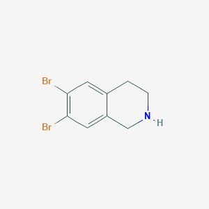 molecular formula C9H9Br2N B2899124 6,7-Dibromo-1,2,3,4-tetrahydroisoquinoline CAS No. 1989671-73-9