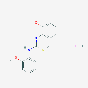 Methyl N,N'-bis(2-methoxyphenyl)carbamimidothioate;hydroiodide