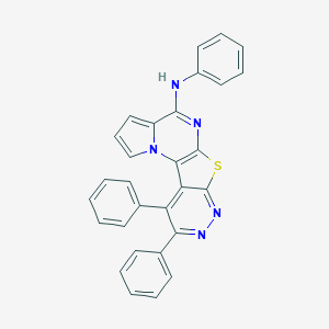 molecular formula C29H19N5S B289913 N-(9,10-diphenylpyrrolo[2'',1'':6',1']pyrazino[2',3':4,5]thieno[2,3-c]pyridazin-4-yl)-N-phenylamine 