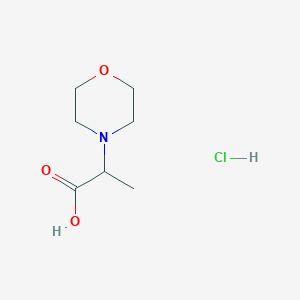 molecular formula C7H14ClNO3 B2899136 2-Morpholin-4-yl-propionic acid hydrochloride CAS No. 161907-45-5; 237427-96-2; 89895-81-8