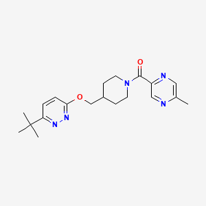 [4-[(6-Tert-butylpyridazin-3-yl)oxymethyl]piperidin-1-yl]-(5-methylpyrazin-2-yl)methanone