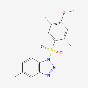 molecular formula C16H17N3O3S B2899139 1-(4-Methoxy-2,5-dimethylphenyl)sulfonyl-5-methylbenzotriazole CAS No. 2380184-06-3