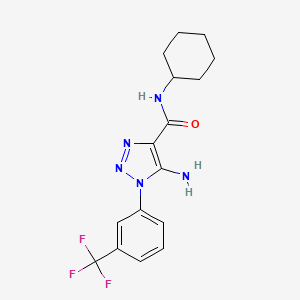 5-amino-N-cyclohexyl-1-(3-(trifluoromethyl)phenyl)-1H-1,2,3-triazole-4-carboxamide