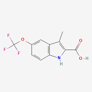 molecular formula C11H8F3NO3 B2899152 3-methyl-5-(trifluoromethoxy)-1H-indole-2-carboxylic acid CAS No. 2059954-21-9