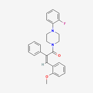 molecular formula C26H25FN2O2 B2899158 (Z)-1-[4-(2-fluorophenyl)piperazino]-3-(2-methoxyphenyl)-2-phenyl-2-propen-1-one CAS No. 478064-14-1