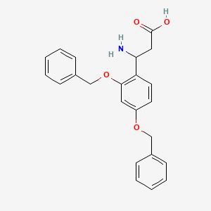 molecular formula C23H23NO4 B2899160 3-Amino-3-[2,4-bis(benzyloxy)phenyl]propanoic Acid CAS No. 1820648-21-2