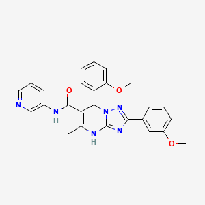 B2899175 7-(2-methoxyphenyl)-2-(3-methoxyphenyl)-5-methyl-N-(pyridin-3-yl)-4,7-dihydro-[1,2,4]triazolo[1,5-a]pyrimidine-6-carboxamide CAS No. 539797-97-2