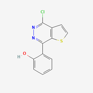molecular formula C12H7ClN2OS B2899186 2-(4-Chlorothieno[2,3-d]pyridazin-7-yl)phenol CAS No. 2253736-68-2