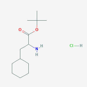 molecular formula C13H26ClNO2 B2899194 Cyclohexanepropanoic acid, alpha-amino-, 1,1-dimethylethyl ester, hydroch+ CAS No. 135837-46-6