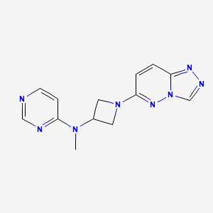 molecular formula C13H14N8 B2899196 N-methyl-N-(1-{[1,2,4]triazolo[4,3-b]pyridazin-6-yl}azetidin-3-yl)pyrimidin-4-amine CAS No. 2201430-38-6