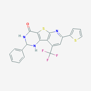 2-phenyl-7-(2-thienyl)-9-(trifluoromethyl)-2,3-dihydropyrido[3',2':4,5]thieno[3,2-d]pyrimidin-4(1H)-one