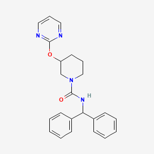 molecular formula C23H24N4O2 B2899244 N-benzhydryl-3-(pyrimidin-2-yloxy)piperidine-1-carboxamide CAS No. 2034436-07-0