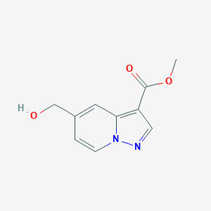 molecular formula C10H10N2O3 B2899245 Methyl 5-(hydroxymethyl)pyrazolo[1,5-a]pyridine-3-carboxylate CAS No. 474432-56-9