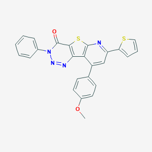 9-(4-methoxyphenyl)-3-phenyl-7-(2-thienyl)pyrido[3',2':4,5]thieno[3,2-d][1,2,3]triazin-4(3H)-one