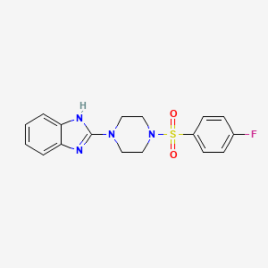 molecular formula C17H17FN4O2S B2899275 2-(4-((4-fluorophenyl)sulfonyl)piperazin-1-yl)-1H-benzo[d]imidazole CAS No. 1210838-58-6